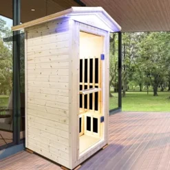 EPOFIT 1 Person Far Infrared Sauna with Bluetooth Natural