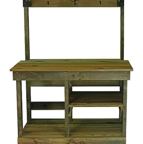 EST. LEE DISPLAY L D 1902 Rustic Gardening Workbench Outdoor Potting Table Natural