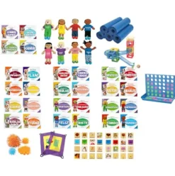 Excellerations Life Skills Spanish Complete Kit – 28 Books, 8 Dolls, 32 Blocks