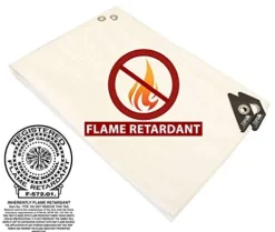 EZ Travel Collection 40′ x 40′ White Fire Retardant Heavy Duty Canopy Shade Poly Tarp White