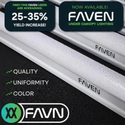 Faven R8 Under-Canopy LED Grow Light Bar 120 Watt 4-Pack White