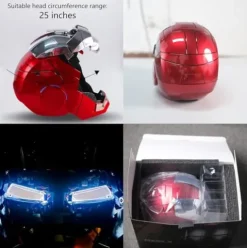 fehfuek Iron-Man Mark 5 Electronic Helmet Silver with Voice Control & LED Eyes