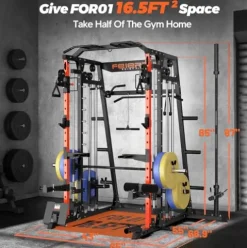 FEIERDUN Smith Machine FOR01 Home Gym Power Cage Orange