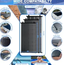 Fenix Pool Solar Heliocol Solar Pool Heater DIY Kit Black