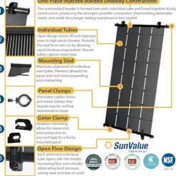 Fenix Pool Solar Sun Value Solar Pool Heater DIY Kit Black