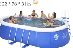 FFCJJDS Inflatable Swimming Pool for Adults & Kids 122x78x31In