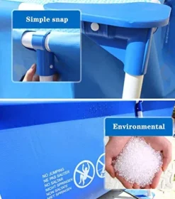 FFCJJDS Outdoor Frame Swimming Pool with Rainproof Dust Covers