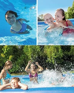 FFCJJDS Outdoor Frame Swimming Pool with Rainproof Dust Covers