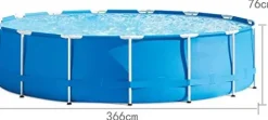 FFCJJDS Outdoor Frame Swimming Pool with Rainproof Dust Covers