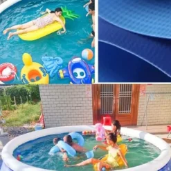 FFCJJDS Oversized Above Ground Inflatable Swimming Pool 15x4ft Blue