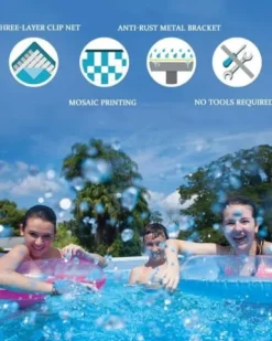 FFCJJDS Oversized Family Swimming Pool Outdoor Paddling One Color