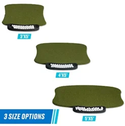 Fiberbuilt Golf Hourglass Hitting Mat Green