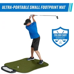 Fiberbuilt Golf Hourglass Hitting Mat Green