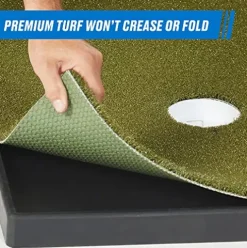 Fiberbuilt Indoor & Outdoor Golf Putting Green 4′ x 10′ Professional Grade Mat Green