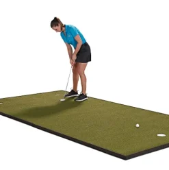 Fiberbuilt Indoor & Outdoor Golf Putting Green 4′ x 10′ Professional Grade Mat Green