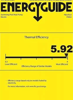 FibroHeat FibroPool Swimming Pool Heat Pump FH255 55,000 BTU Gray