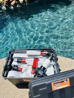 FireFighter1 Fire Hose for Pool Pumps 100′ with Installation Kit