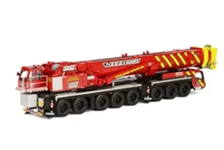 FloZ Liebherr LTM 1500-8.1 Neeb & Schuch Mobile Crane 1/50 Diecast Model Red/Yellow