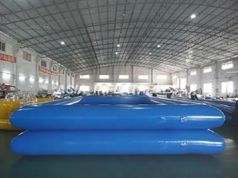 FOKAI Inflatable PVC Rectangle Above Ground Swimming Pool