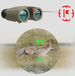 Force Technologies ATN 10×42 Laser Ballistics Binocular with Laser Rangefinder, Bluetooth, Ballistic Calculator and Mobile App Sand