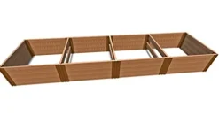 Frame It All Classic Sienna Raised Garden Bed 4′ x 16′ x 22″ – 2″ Profile Classic Sienna