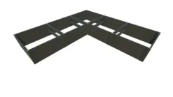 Frame It All Weathered 2″ L Shape 12’x12’x22 Raised Garden Bed Weathered Wood 2