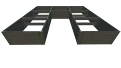 Frame It All Weathered 2″ Tool Free Jumbo U-Shaped Walk-in 4 LVL Weathered Wood 2