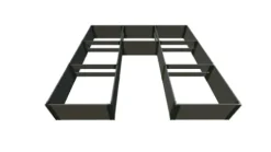 Frame It All Weathered Wood Walk-in Jumbo U-Shape Raised Garden Bed 12′ x 12′ x 22