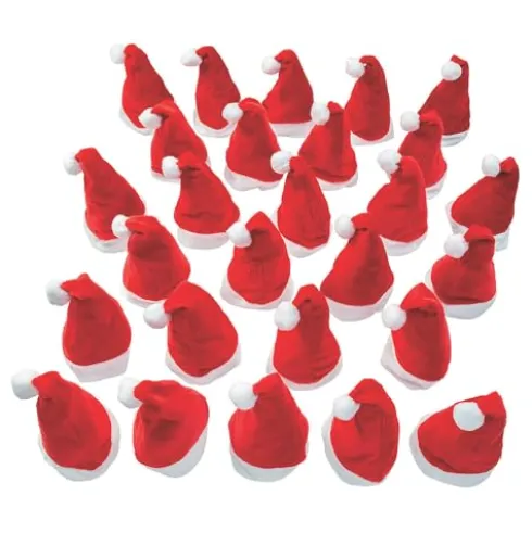 Fun Express Bulk Plush Santa Hats 144 Pieces Red