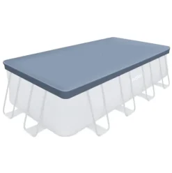 Funsicle Durable Rectangular Pool Cover for Oasis and Activity Pools Gray
