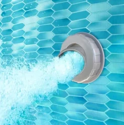 Funsicle Oasis Designer Round Frame Above Ground Pool with Filter Pump and Cover Dark Herringbone