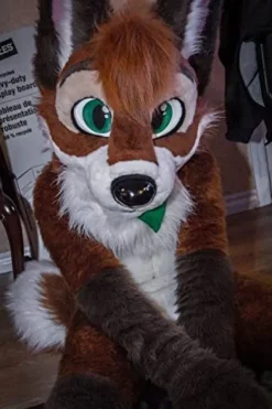 FurryWu Studio Brown Husky Dog Fursuit Fullsuit Teen Costume