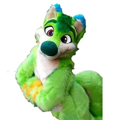 FurryWu Studio Green Husky Fursuit Digitigrade Costume