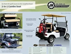 3G 2 in 1 Combo Seat Kit for EZGO RXV Golf Carts 2008+ Beige
