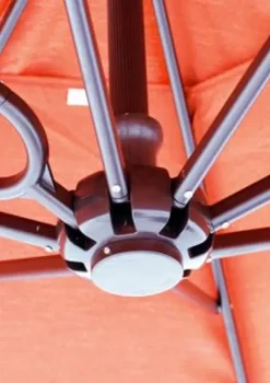 Galtech International 887AB58 11 Foot Round Easy Lift Tilt Aluminum Cantilever Umbrella Navy