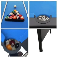 Gao Bao Long 5.5-Foot 3-in-1 Portable Folding Pool Table Blue