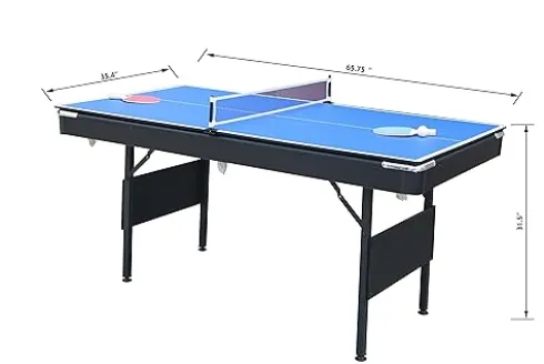 Gao Bao Long 5.5-Foot 3-in-1 Portable Folding Pool Table Blue