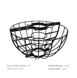 Garden Artisans 25 in Lamppost Hayrack with Molded Coco Liner – 2 Pack Black Brown