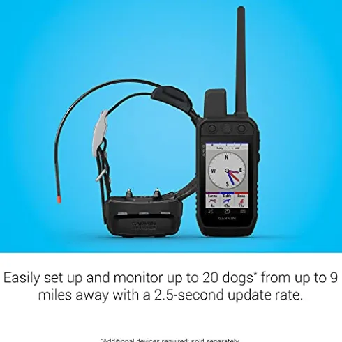 Garmin Alpha 200 Handheld Dog Device with TT15, Sunlight-readable 3.5″ Touchscreen Black