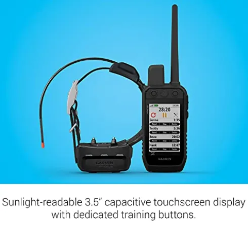 Garmin Alpha 200 Handheld Dog Device with TT15, Sunlight-readable 3.5″ Touchscreen Black