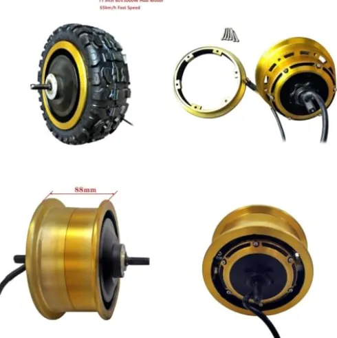 Generic 11″ Gold 60V 3000W Electric Scooter Hub Motor