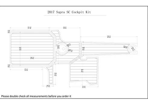 Generic Boat EVA Faux Teak Decking Floor Kit for 2017 Supra SC Cockpit
