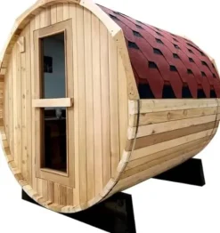Generic Canadian Red Cedar Barrel Sauna – Outdoor Home Steam Sauna