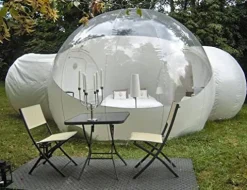 Generic Inflatable Double Rooms Bubble Tent 4M Main 2M Small Clear