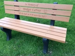 Generic Memorial Park Bench Recycled Plastic Walnut