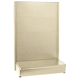 Generic Single Sided Gondola Unit with Pegboard Back Sahara Beige 84H