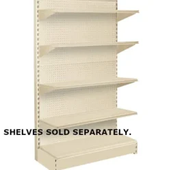 Generic Single Sided Gondola Unit with Pegboard Back Sahara Beige 84H