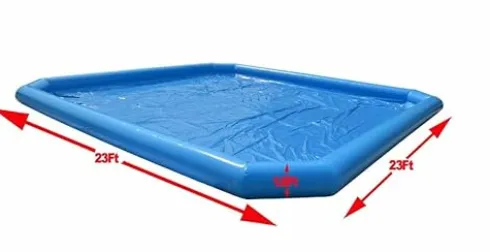 GEPAS Inflatable Pool Water Walking Ball with Blower 23x23x1.8ft Blue