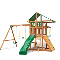 Gorilla Playsets Avalon Treehouse Wooden Swing Set Cedar