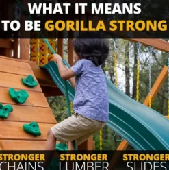 Gorilla Playsets Chateau Wood Swing Set Cedar